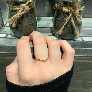 Gold rose colour pandora ring